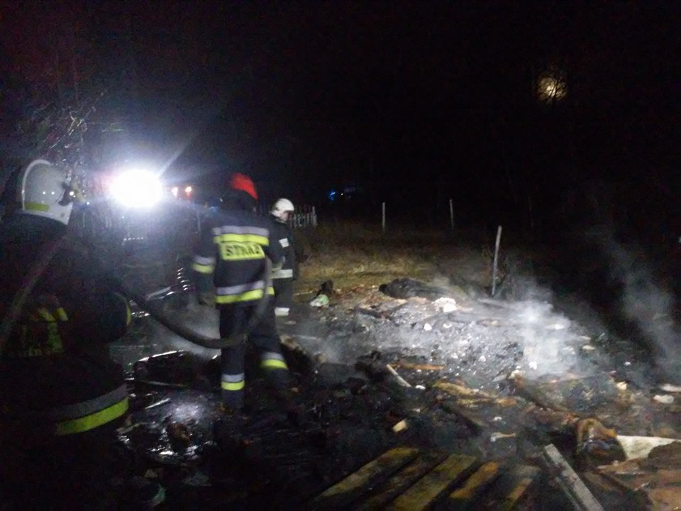 2018.01.31 pożar altany ul. Dworcowa
