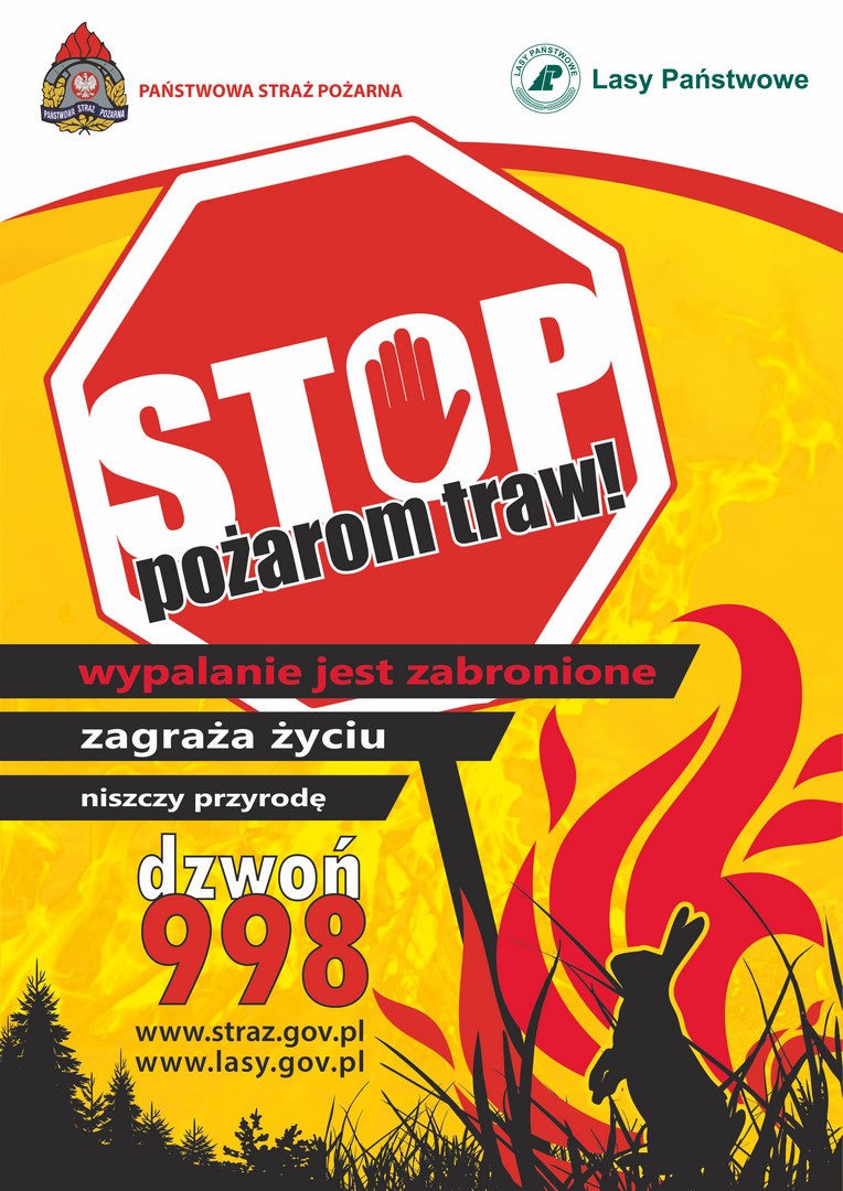 Stop poarom traw Plakat A3 Kopiowanie